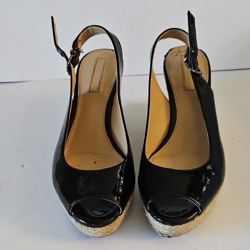 Antonio Melani Black and Cream Wedge Shoes (Size 7) - Picture 5 of 8